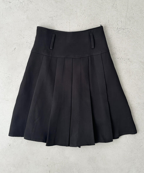 【2サイズ展開】ミディ丈プリーツスカート | BA2255039 | ブラック