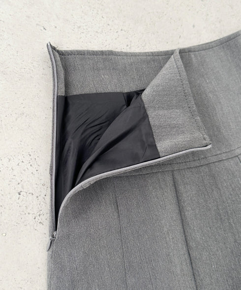 【2サイズ展開】ミディ丈プリーツスカート | BA2255039 | グレー