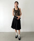 【2サイズ展開】ミディ丈プリーツスカート | BA2255039 | ブラック
