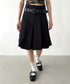 【2サイズ展開】ミディ丈プリーツスカート | BA2255039 | ブラック