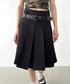 【2サイズ展開】ミディ丈プリーツスカート | BA2255039 | ブラック