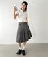 【2サイズ展開】ミディ丈プリーツスカート | BA2255039 | グレー