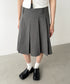 【2サイズ展開】ミディ丈プリーツスカート | BA2255039 | グレー