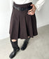 【2サイズ展開】ミディ丈プリーツスカート | BA2255039 | ブラウン