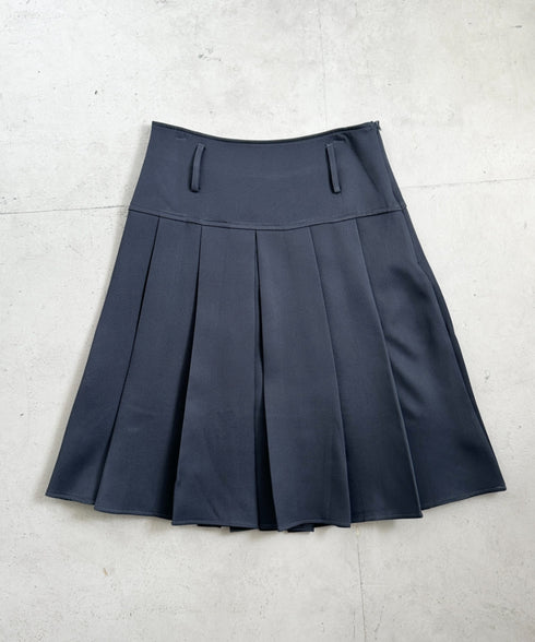 【2サイズ展開】ミディ丈プリーツスカート | BA2255039 | チャコールグレー