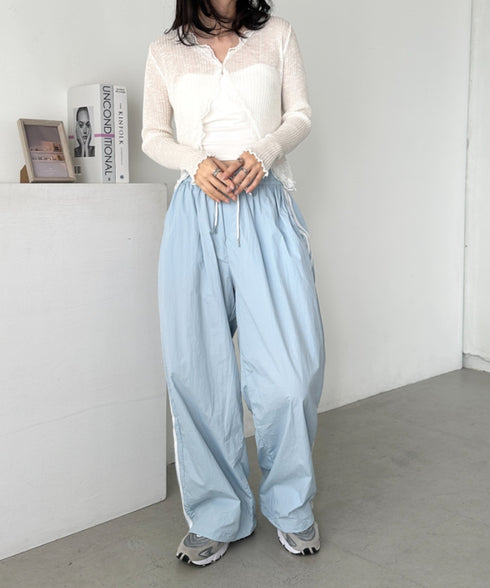 サイドラインナイロントラックパンツ | CL2255045 | ライトブルー