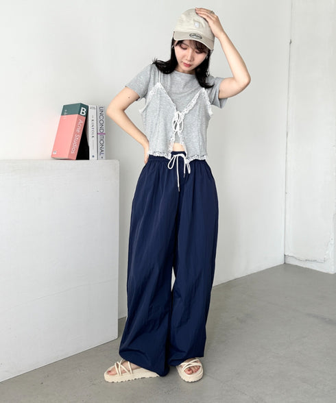 サイドラインナイロントラックパンツ | CL2255045 | ネイビー