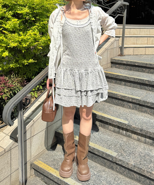 フラワーキャミチュニックワンピース | SL2255072 | グレー