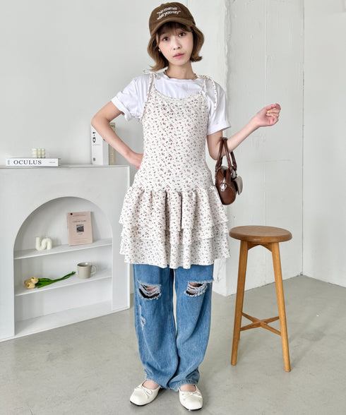 フラワーキャミチュニックワンピース | SL2255072 | アイボリー