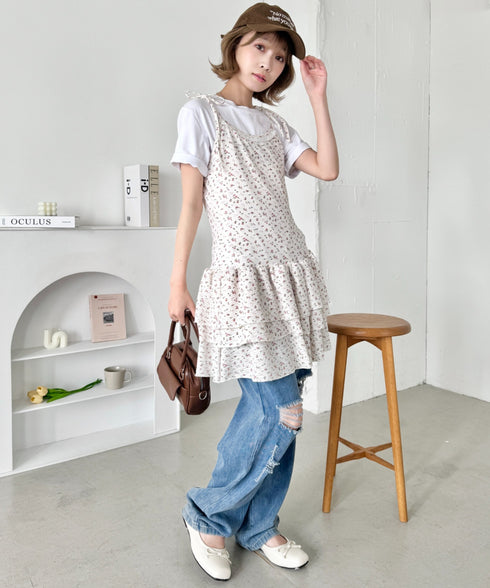 フラワーキャミチュニックワンピース | SL2255072 | アイボリー