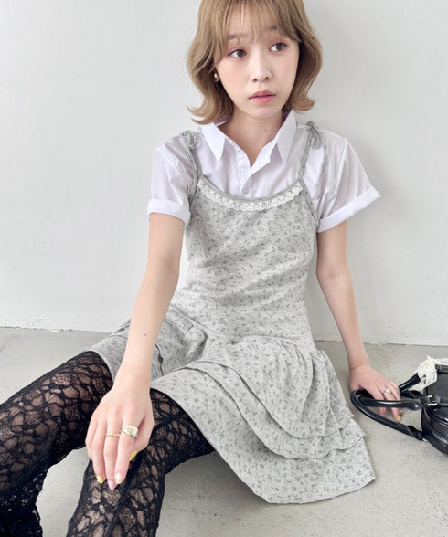 フラワーキャミチュニックワンピース | SL2255072 | グレー