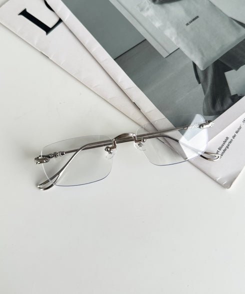 紫外線に当たるとレンズカラーが変わる ノンフレームサングラス 伊達メガネ スクエアレンズメガネ ユニセックス | MD6252049 | その他1