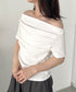 2WAYドレープオフショルダー半袖トップス | CL2252030 | ホワイト