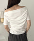 2WAYドレープオフショルダー半袖トップス | CL2252030 | ホワイト