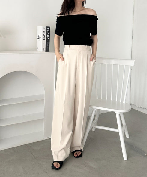 2WAYドレープオフショルダー半袖トップス | CL2252030 | ブラック