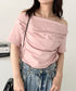 2WAYドレープオフショルダー半袖トップス | CL2252030 | ピンク
