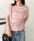 2WAYドレープオフショルダー半袖トップス | CL2252030 | ピンク
