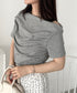 2WAYドレープオフショルダー半袖トップス | CL2252030 | グレー