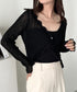 レースシアーカーディガントップス | CL2255047 | ブラック