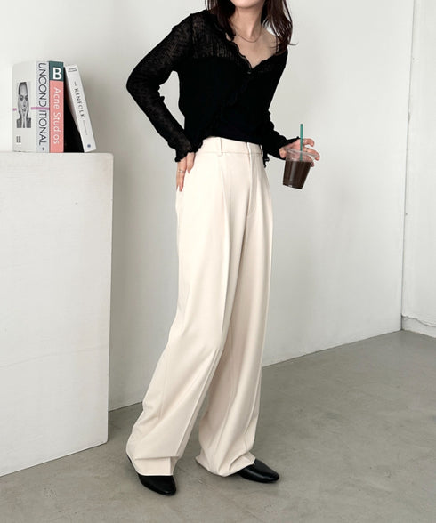 レースシアーカーディガントップス | CL2255047 | ブラック