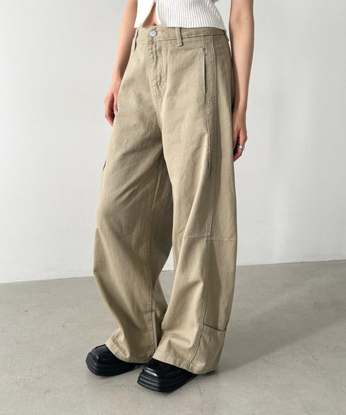 カーブワイドパンツ | BA2255046 | ベージュ