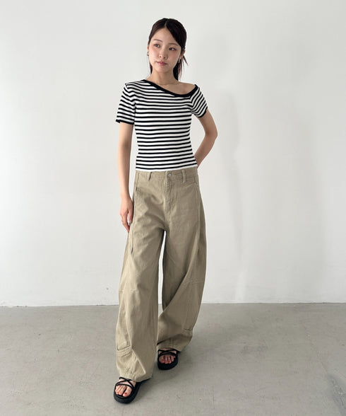 カーブワイドパンツ | BA2255046 | ベージュ