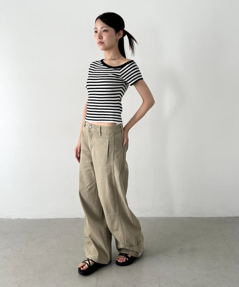カーブワイドパンツ | BA2255046 | ベージュ
