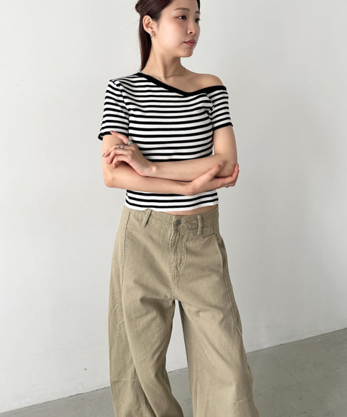 カーブワイドパンツ | BA2255046 | ベージュ