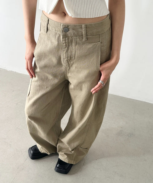 カーブワイドパンツ | BA2255046 | ベージュ