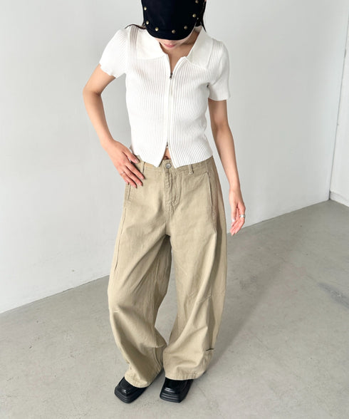 カーブワイドパンツ | BA2255046 | ベージュ