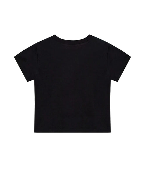 ROCKCAKE(ロックケーキ)/スクエア デニム ロゴ トップス 半袖 Tシャツ/Square Logo Denim Top | AT2252053 | ブラック