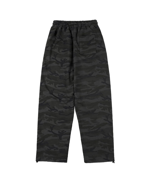 ROCKCAKE(ロックケーキ)/ワイド ルーズ カモフラ グラフィック ジョガー スウェットパンツ/Camo Metal Graphics Pants | AT2252054 | ブラック