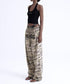 ROCKCAKE(ロックケーキ)/ワイド ルーズ カモフラ グラフィック ジョガー スウェットパンツ/Camo Metal Graphics Pants | AT2252054 | ベージュ