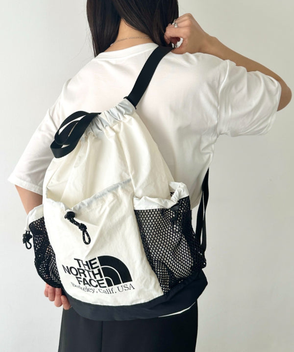THE NORTH FACE(ザ・ノースフェイス)/2WAY 軽量 メッシュバッグ リュック ナップサック トートバッグ/LINDEN MESH GYM SACK | IM1252042 | ホワイト