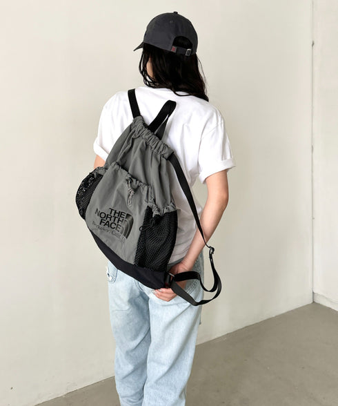 THE NORTH FACE(ザ・ノースフェイス)/2WAY 軽量 メッシュバッグ リュック ナップサック トートバッグ/LINDEN MESH GYM SACK | IM1252042 | グレー