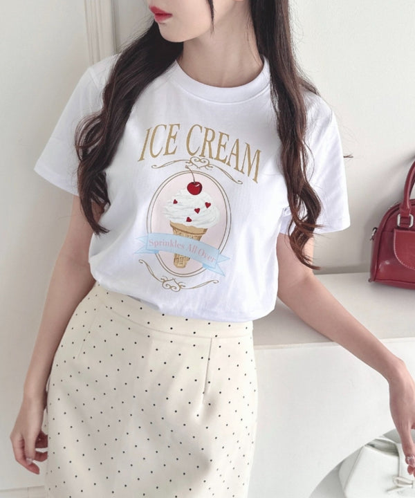 アイスクリームショップTシャツ | LO2252043 | ホワイト