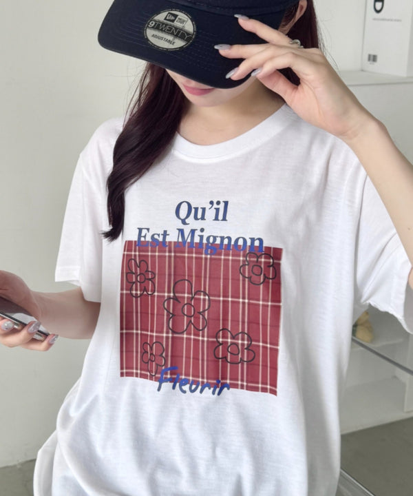 チェックロゴ半袖Tシャツ | SL2252023 | レッド