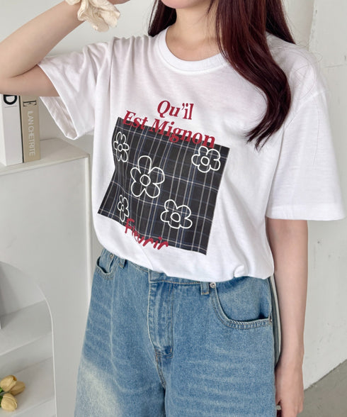 チェックロゴ半袖Tシャツ | SL2252023 | ブラック