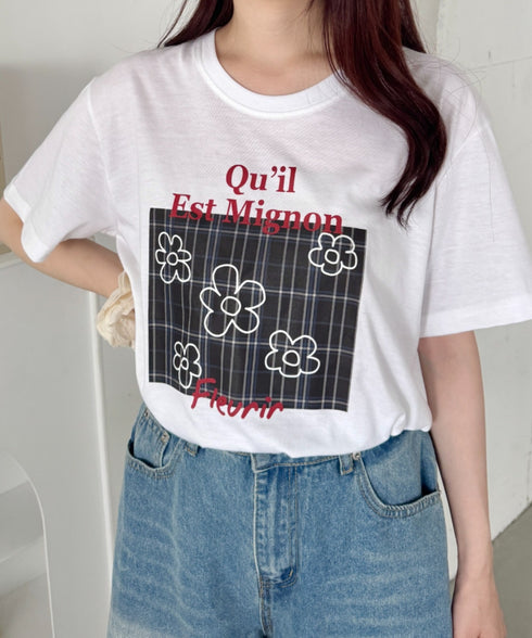チェックロゴ半袖Tシャツ | SL2252023 | ブラック