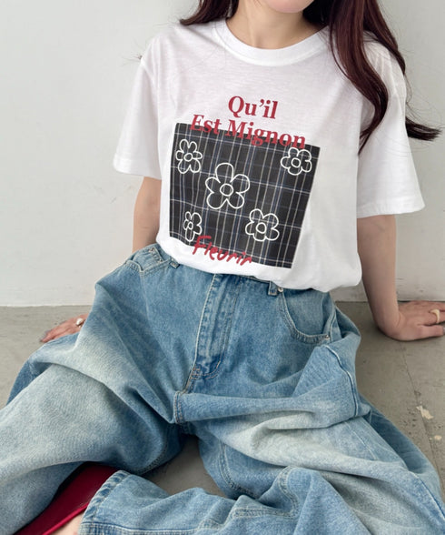 チェックロゴ半袖Tシャツ | SL2252023 | ブラック