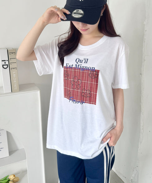 チェックロゴ半袖Tシャツ | SL2252023 | レッド