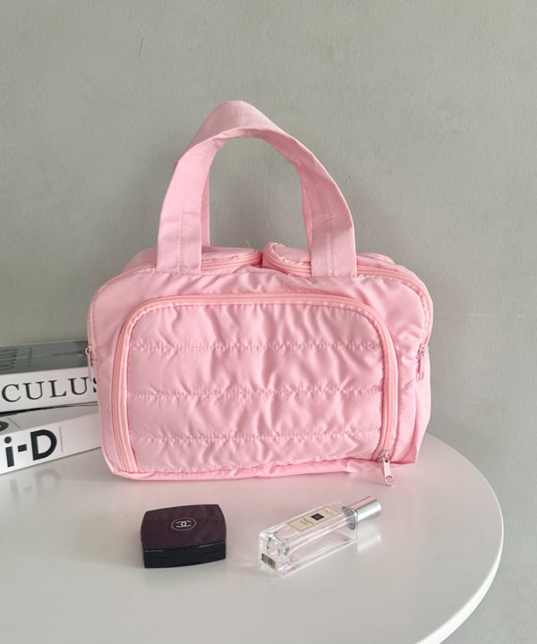 大容量トラベルポーチ 仕切りメイクポーチ マザーオムツポーチ | MD6255072 | ピンク