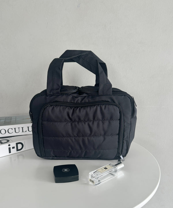 大容量トラベルポーチ 仕切りメイクポーチ マザーオムツポーチ | MD6255072 | ブラック