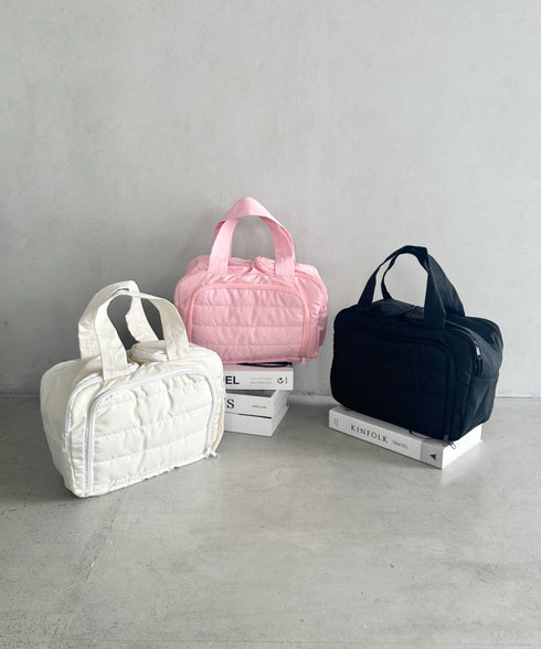 大容量トラベルポーチ 仕切りメイクポーチ マザーオムツポーチ | MD6255072 | ブラック