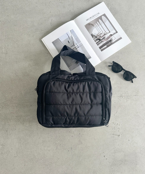 大容量トラベルポーチ 仕切りメイクポーチ マザーオムツポーチ | MD6255072 | ブラック