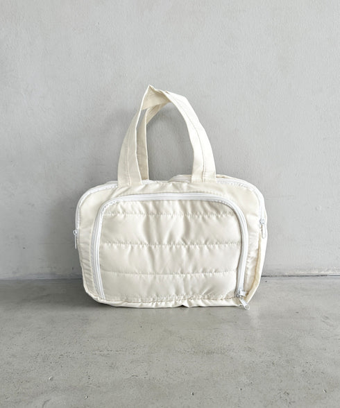 大容量トラベルポーチ 仕切りメイクポーチ マザーオムツポーチ | MD6255072 | オフホワイト