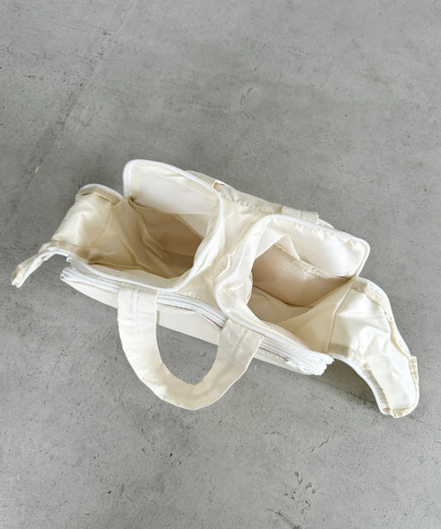 大容量トラベルポーチ 仕切りメイクポーチ マザーオムツポーチ | MD6255072 | オフホワイト