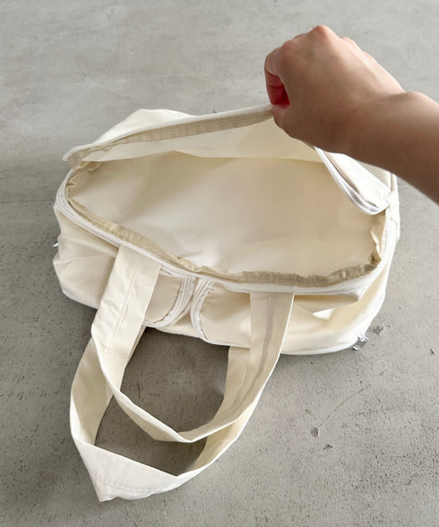 大容量トラベルポーチ 仕切りメイクポーチ マザーオムツポーチ | MD6255072 | オフホワイト