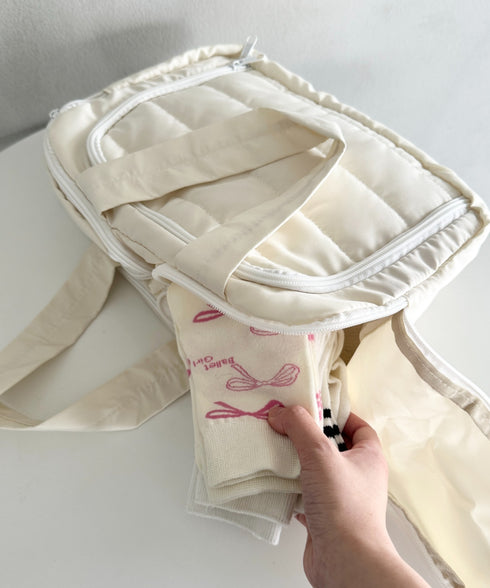 大容量トラベルポーチ 仕切りメイクポーチ マザーオムツポーチ | MD6255072 | オフホワイト