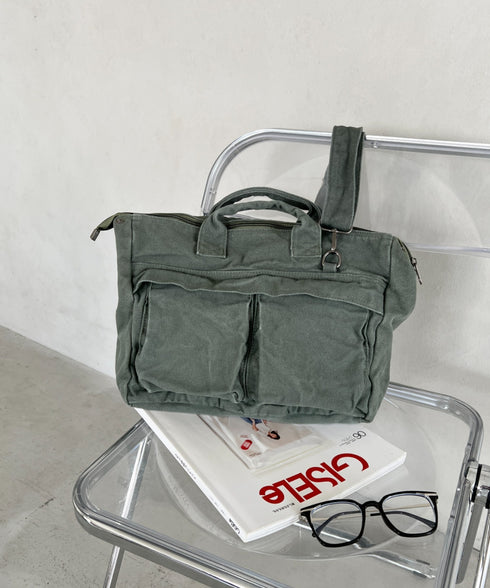 【A4収納可能】ユーティリティパフィトートバッグ | MD1255065 | カーキ